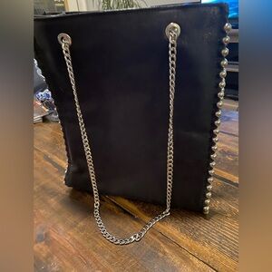Zara Woman Metallic Silver Chain Strap Shoulderbag 11.5 x 10.5 x 2.5 In
